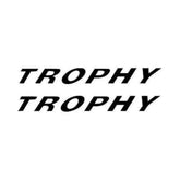 Black text 'TROPHY TROPHY' on a white background